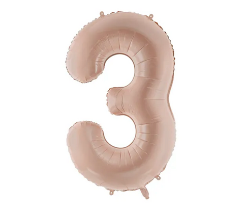 Dark cream foil balloon number