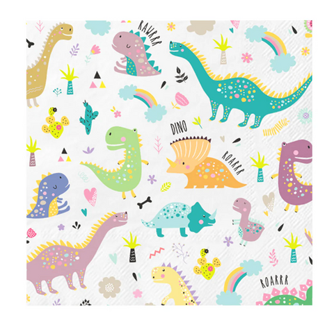 dinozauru tema serveteles gimtadienis dekoracijos