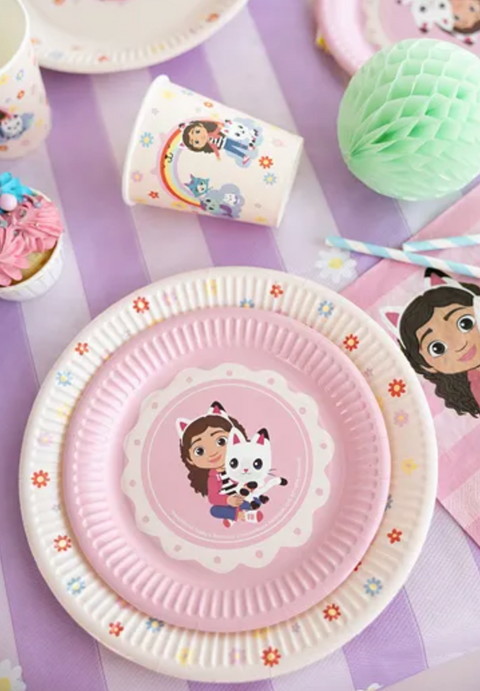 Gabes leliu namai gitmadienis dekoracijos stalo reikmenys lekstutes gabbys dollhouse