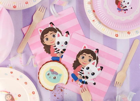 gabbys dollhouse gabes leliu namai serveteles gimtadieniui dekoracijos