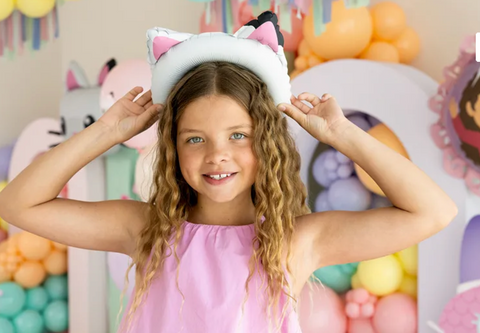 Foliniai balionai - lankeliai, katino ausys - Gabby's Dollhouse. gabes leliu namai dekoracijos gimtadieniui