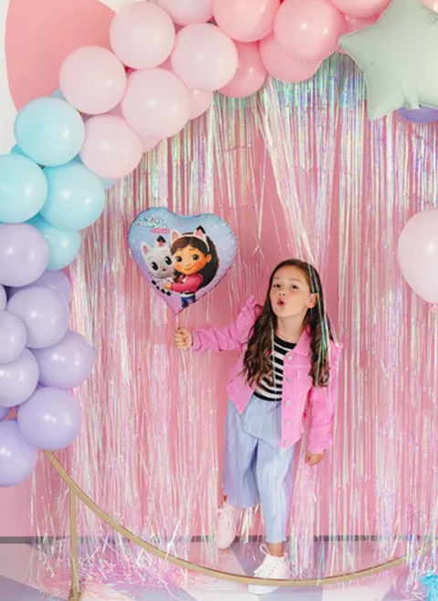 gabbys dollhouse helio balionas sirdele gimtadienio dekoracijos