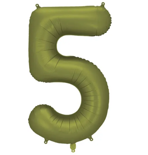 Matte green foil balloons numbers 0 to 9