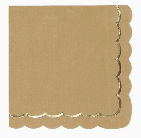Paper napkins "Kraft and Gold"