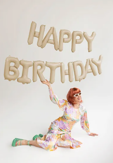 Birthday balloon ribbon "Happy birthday"