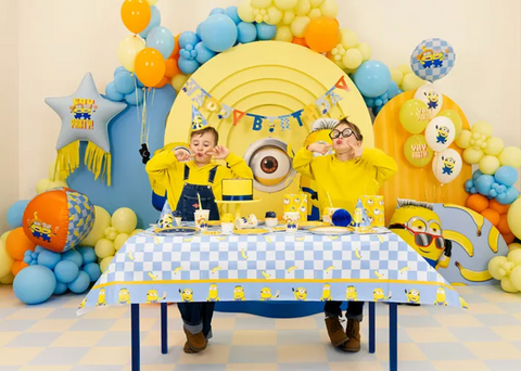 Apvalus Minions folinis balionas vaikų šventei