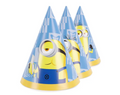 Minions šventinės kepurėlės vaikų gimtadieniui