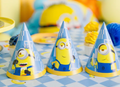 Minions šventinės kepurėlės vaikų gimtadieniui
