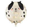 Apvalus Happy Birthday Dog folinis balionas gimtadieniui