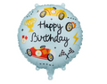 Folinis balionas Happy Birthday su lenktynių motyvais 35 cm
Apvalus šviesiai mėlynas gimtadienio balionas su automobilių tema
Racing tematikos Happy Birthday folinis balionas