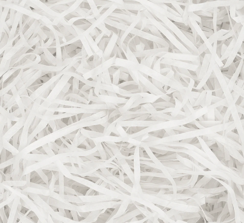 dovanų dėžutės užpildas baltos spalvos