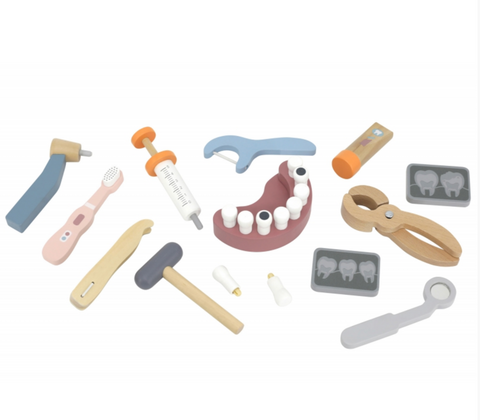 dovanos vaikams žaislai mediniai vaikams dantisto rinkinys kalėdų dovanos gimtadienio simboliškos pigios