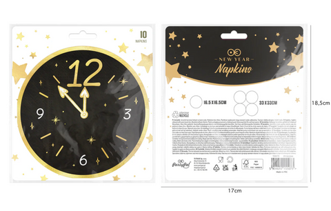 servetėlės laikrodis naujieji metai dekoracijos naujiems metams šventinė atributika naujųjų metų