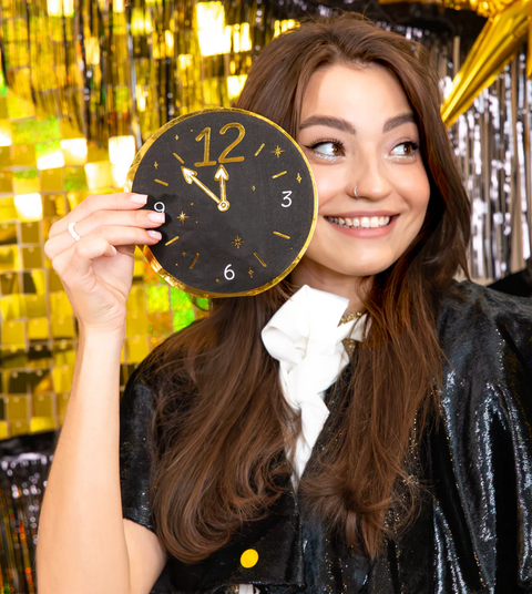 servetėlės laikrodis naujieji metai dekoracijos naujiems metams šventinė atributika naujųjų metų