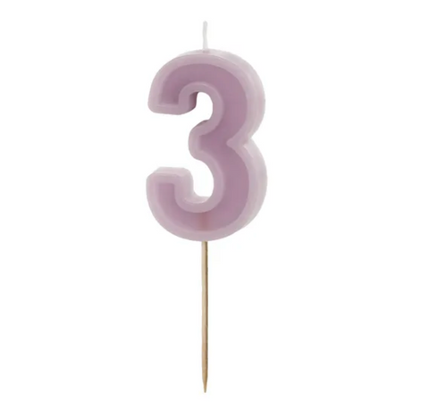 Birthday candles numbers (various colors)