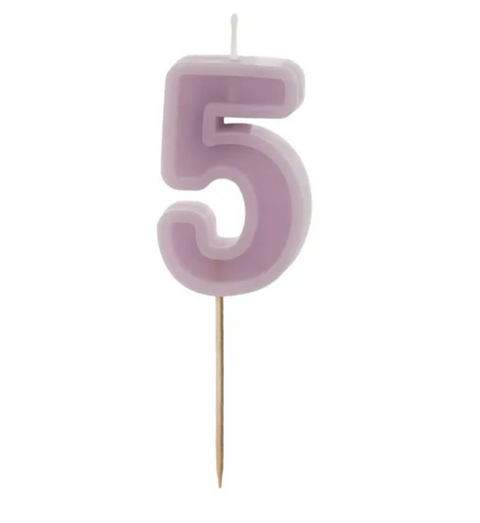 Birthday candles numbers (various colors)