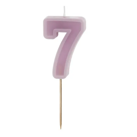 Birthday candles numbers (various colors)