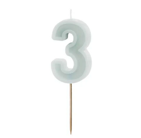 Birthday candles numbers (various colors)