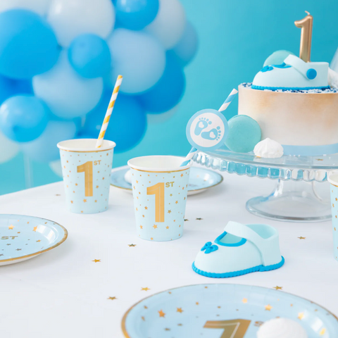 Popieriniai šiaudeliai (rožinė/mėlyna)