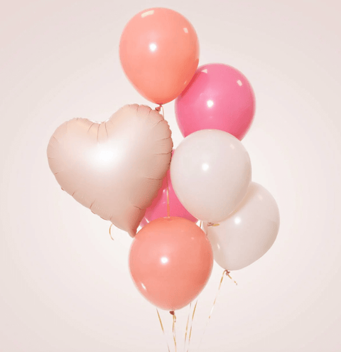 kremine sirdele ruda nude spalvos balionai sirdeles helio balionai mazeikiuose