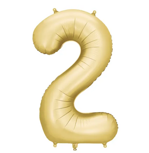 Matte gold foil balloons numbers 0 to 9