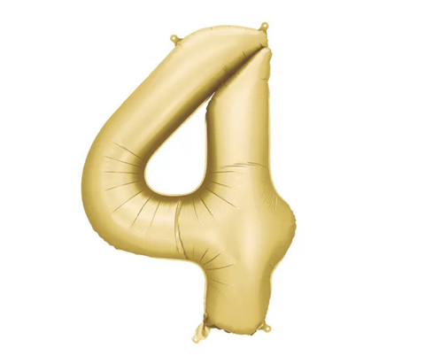 Matte gold foil balloons numbers 0 to 9