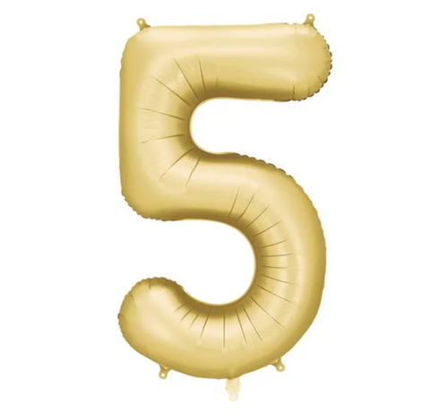 Matte gold foil balloons numbers 0 to 9