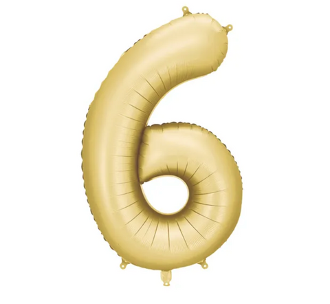 Matte gold foil balloons numbers 0 to 9