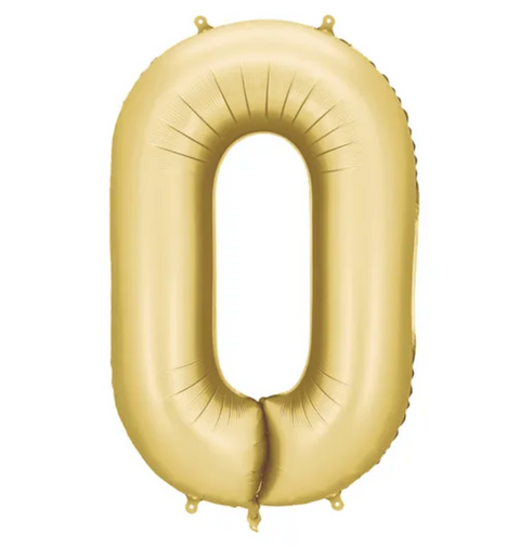 Matte gold foil balloons numbers 0 to 9