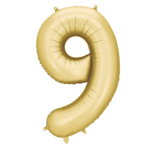 Matte gold foil balloons numbers 0 to 9
