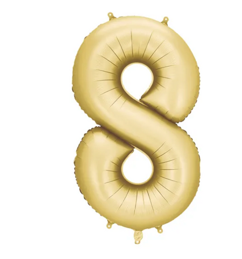 Matte gold foil balloons numbers 0 to 9