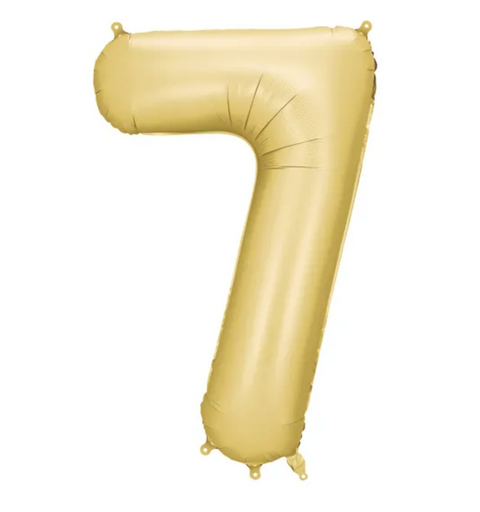 Matte gold foil balloons numbers 0 to 9