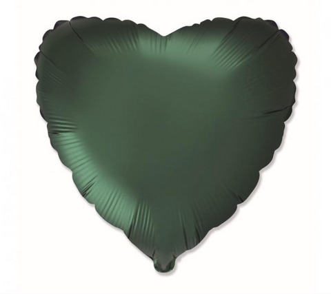 žalia pasteline smaragdine sirdele helio balionas