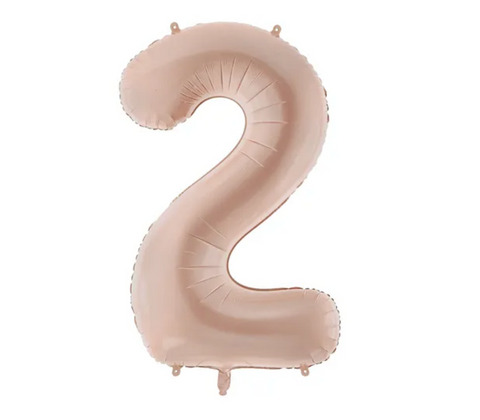 Dark cream foil balloon number