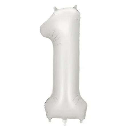 Matiniai sidabro spalvos foliniai balionai skaičiai nuo 0 iki 9