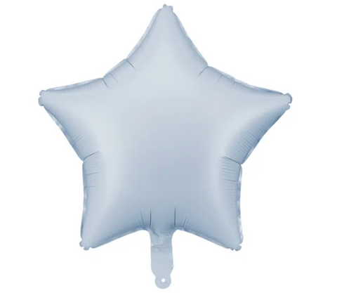 Matte pastel balloons hearts, stars (pink, blue, cream)