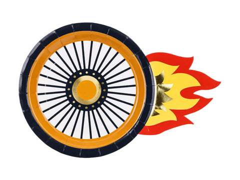 vienkartinės popierinės lėkštės ratai lenktynės