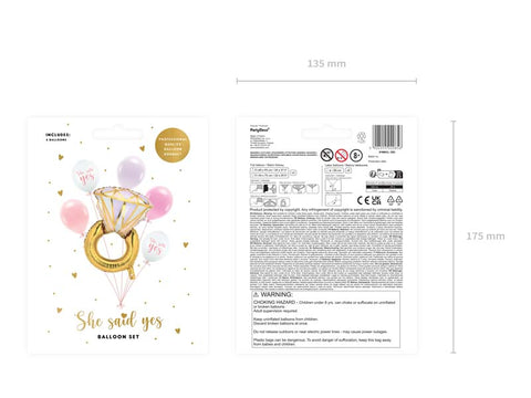 Balionų rinkinys "She said yes"