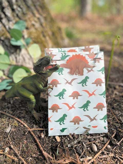 Dinozaurų gimtadienio maišeliai saldainiams ir dovanėlėms