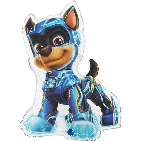 Chase personažo formos folinis balionas „Paw Patrol Mighty Pups“, 61 cm.