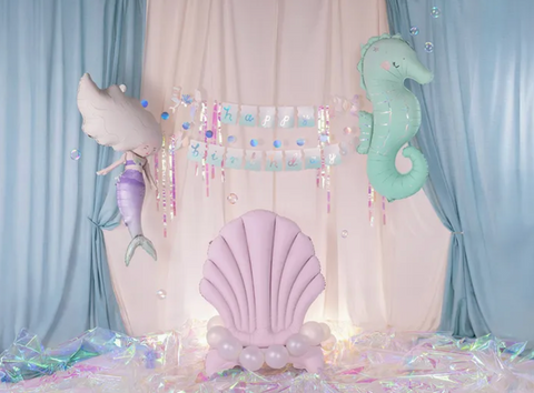 jūrų arkliukas vandens pasaulis tema gimtadieniui undinele dekoras šventėms