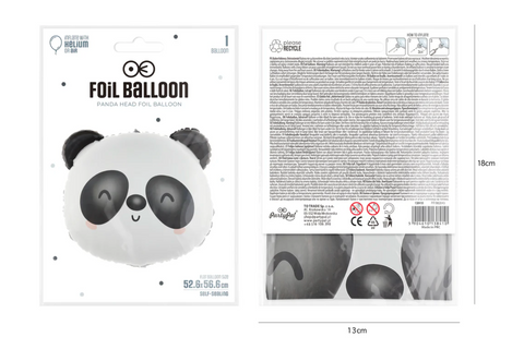 folinis balionas panda gyvunai tema gimtadienis dekoracijos pandos