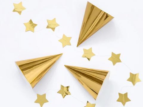 Gimtadienio kepurėlės (auksinės, rožinės spalvos)