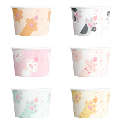 katinėlių dekoracijos indeliai ledams desertams saldžiam stalui