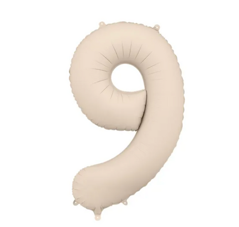 pasteliniai skaiciai balionai kreminis rudas helio balionas skaicius  0 1 2 3 4 5 6 7 8 9