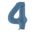 Mėlynas folinis balionas skaičius (0, 1, 2, 3, 4, 5, 6, 7, 8, 9, 0) matinis pastelinis balionas helio skacius