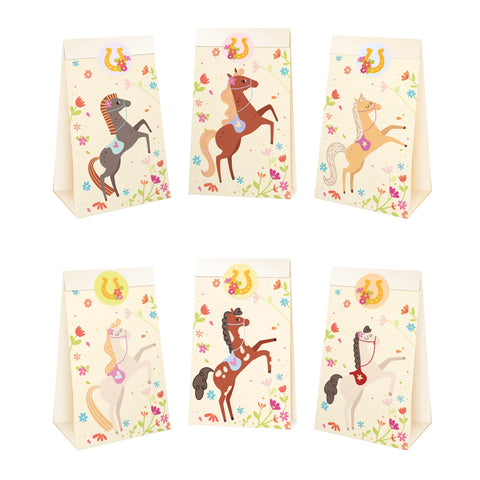 arkliukų tema dekoracijos maišeliai svečiams dovanos dovanų maišiukai vaikams skanėstams