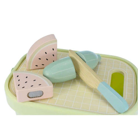 mediniai žaislai virtuvėlės žaislai daržovės vaisiai vaikiška virtuvėlė