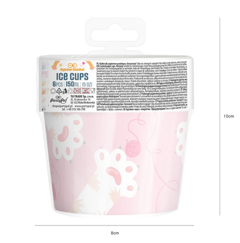 katinėlių dekoracijos indeliai ledams desertams saldžiam stalui